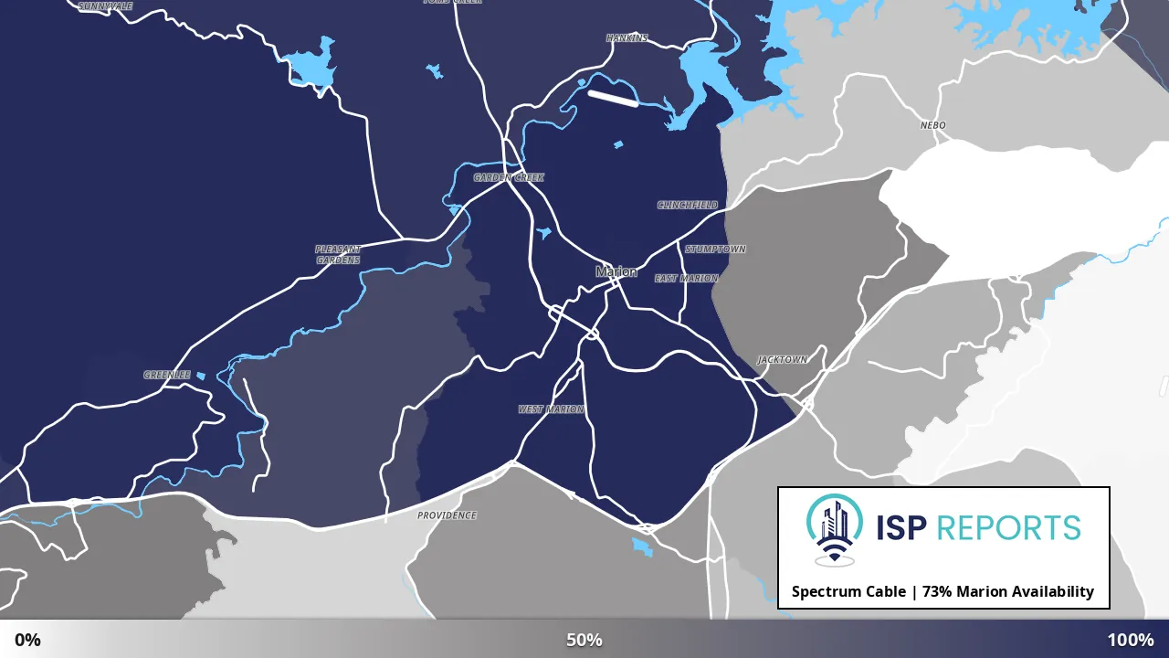 Marion, NC map of internet availability