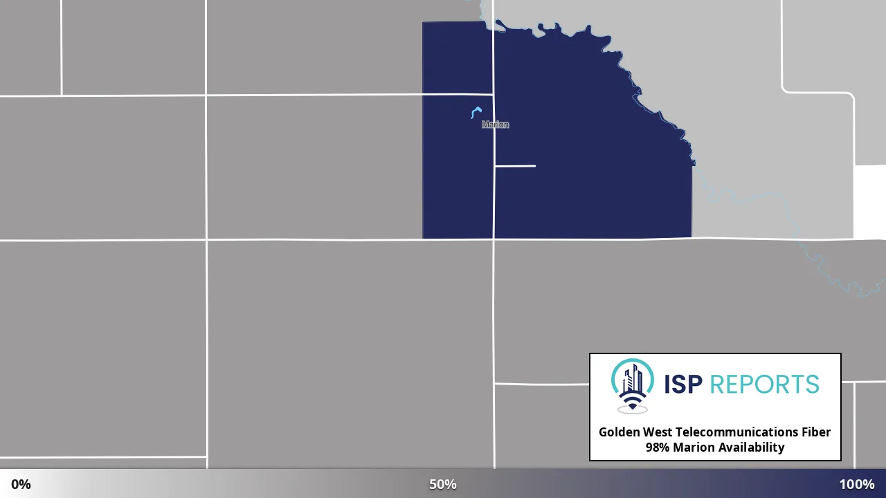 Marion, SD map of internet availability