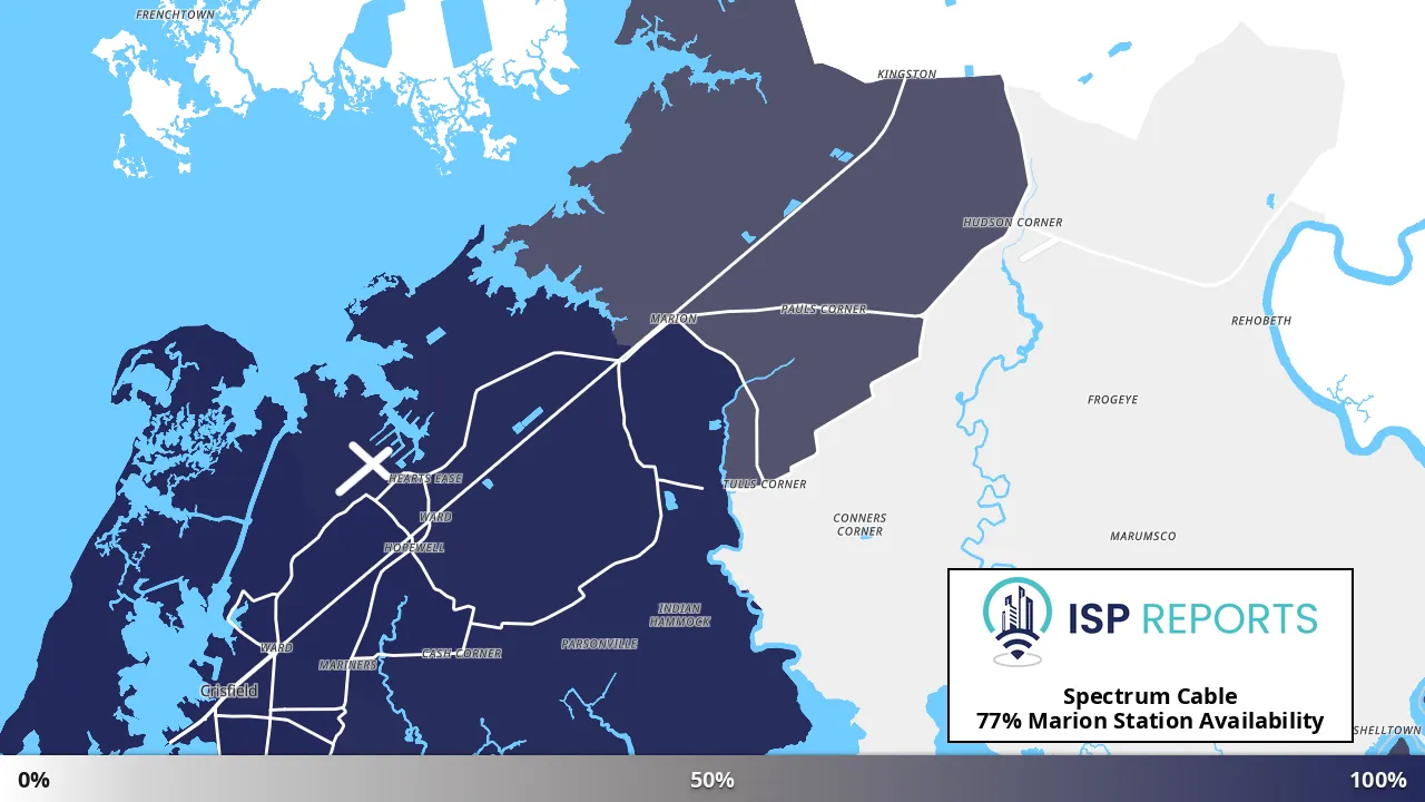 Marion Station, MD map of internet availability