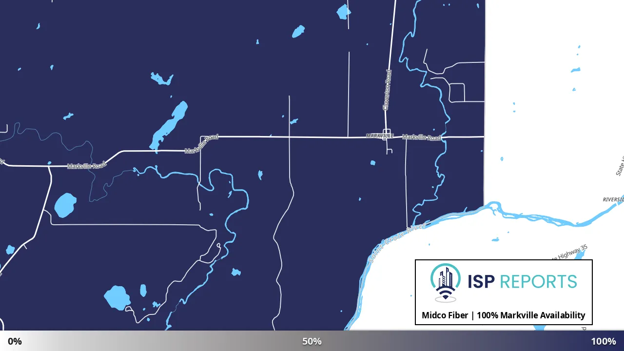 Markville, MN map of internet availability