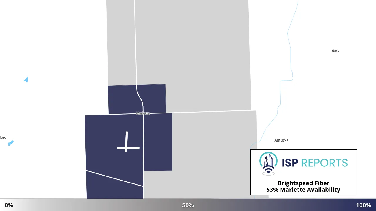 Marlette, MI map of internet availability