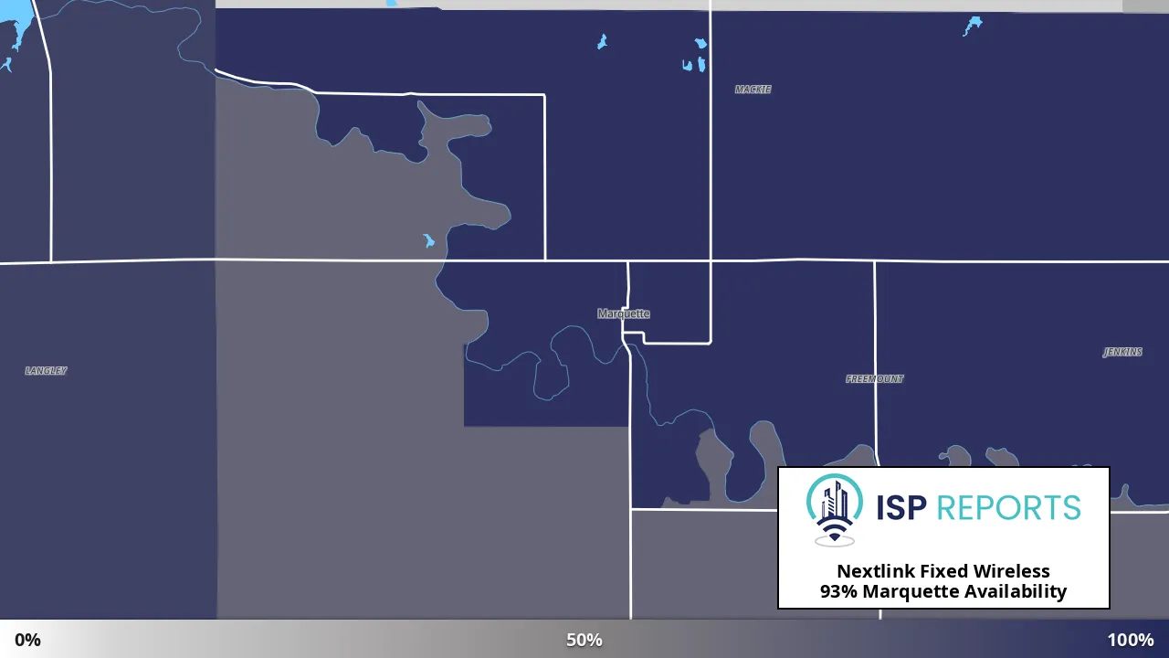Marquette, KS map of internet availability