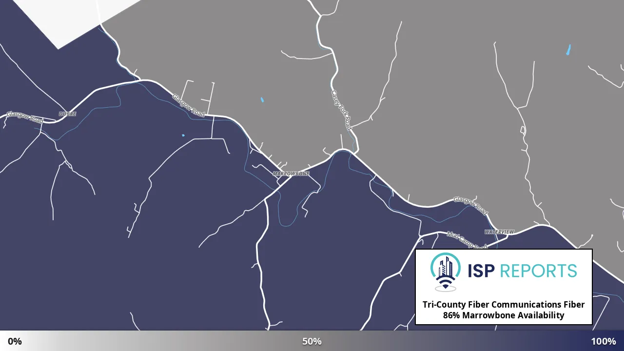 Marrowbone, KY map of internet availability