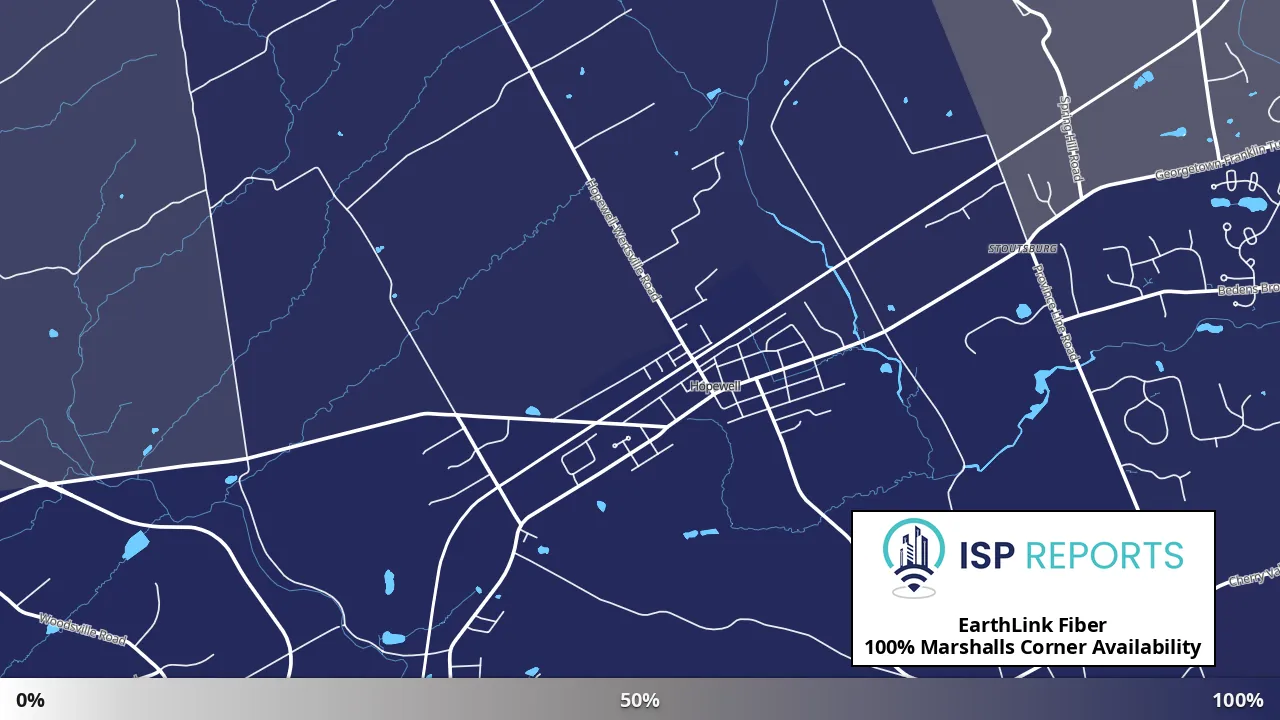 Marshalls Corner, NJ map of internet availability