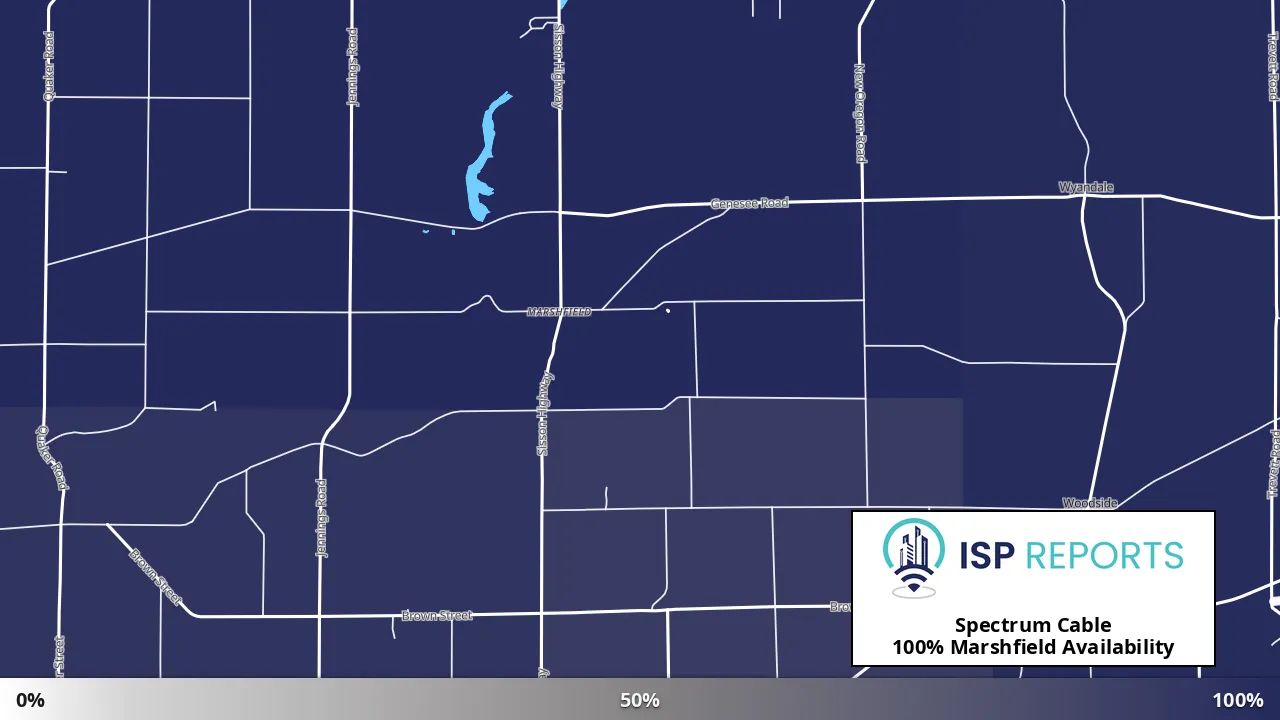 Marshfield, NY map of internet availability