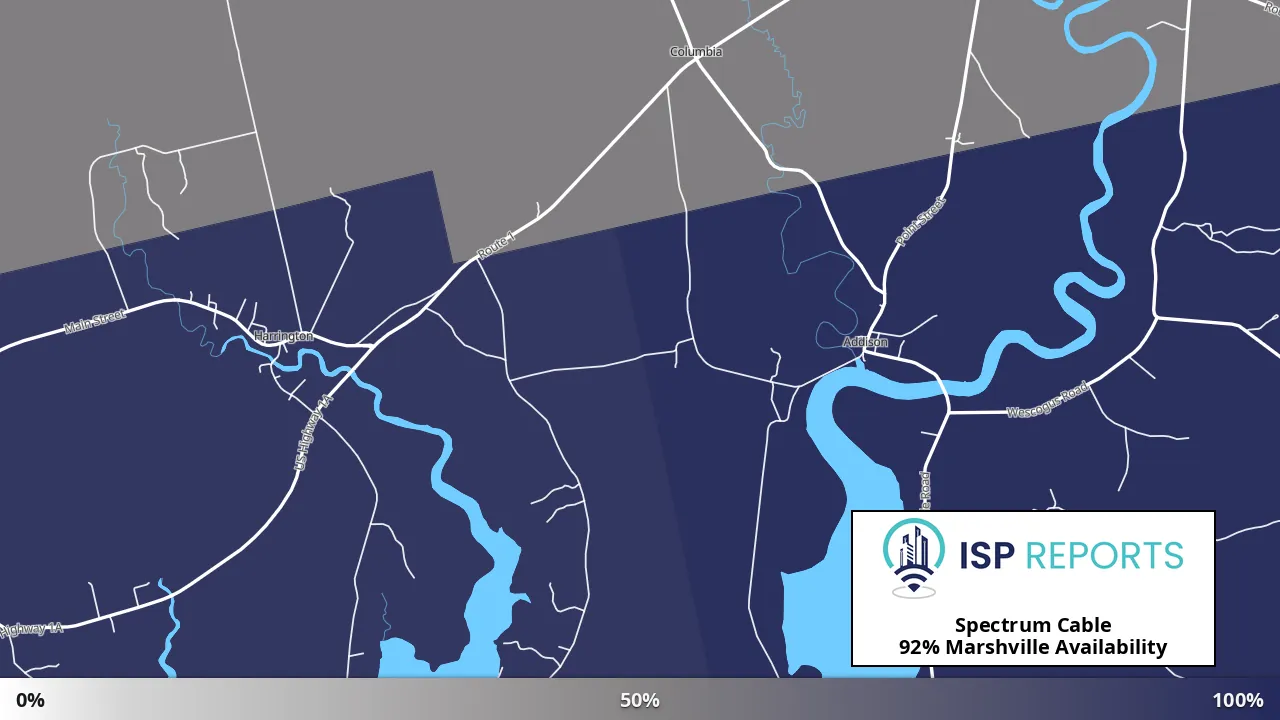Marshville, ME map of internet availability