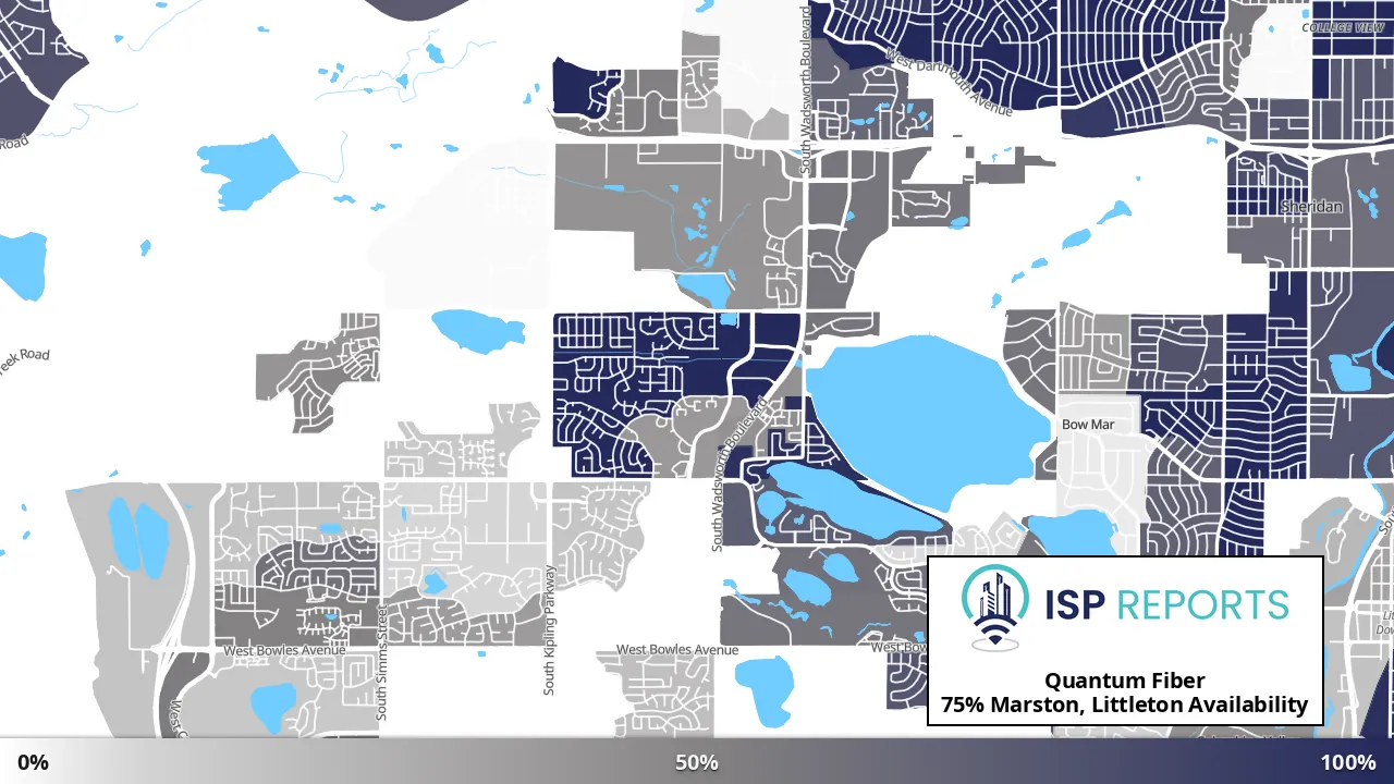 Marston, Littleton, CO map of internet availability