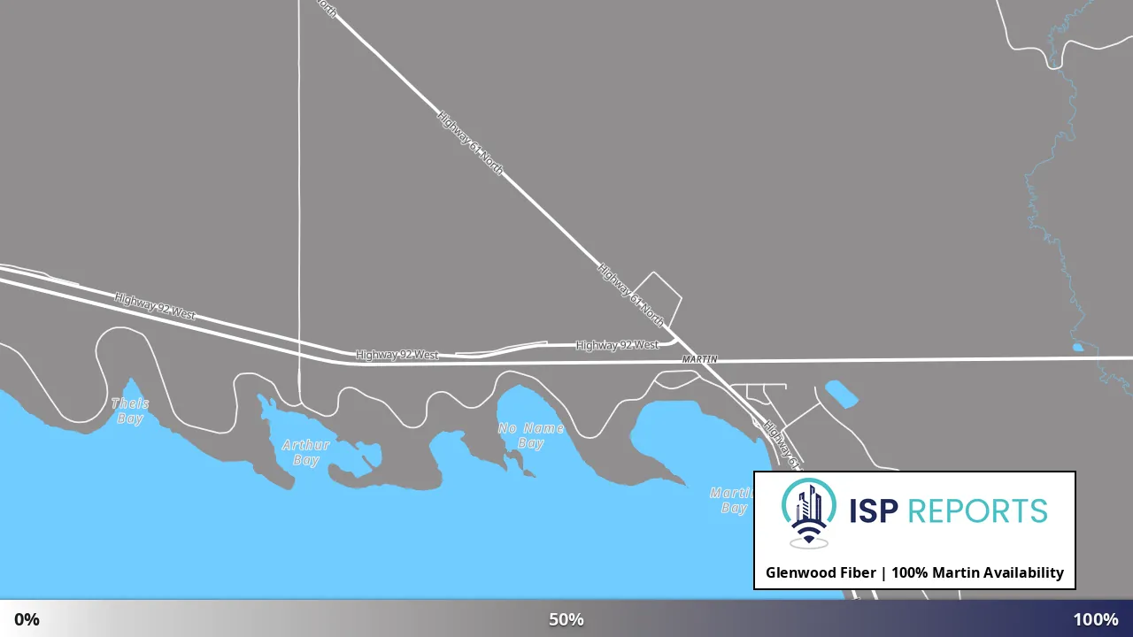 Martin, NE map of internet availability