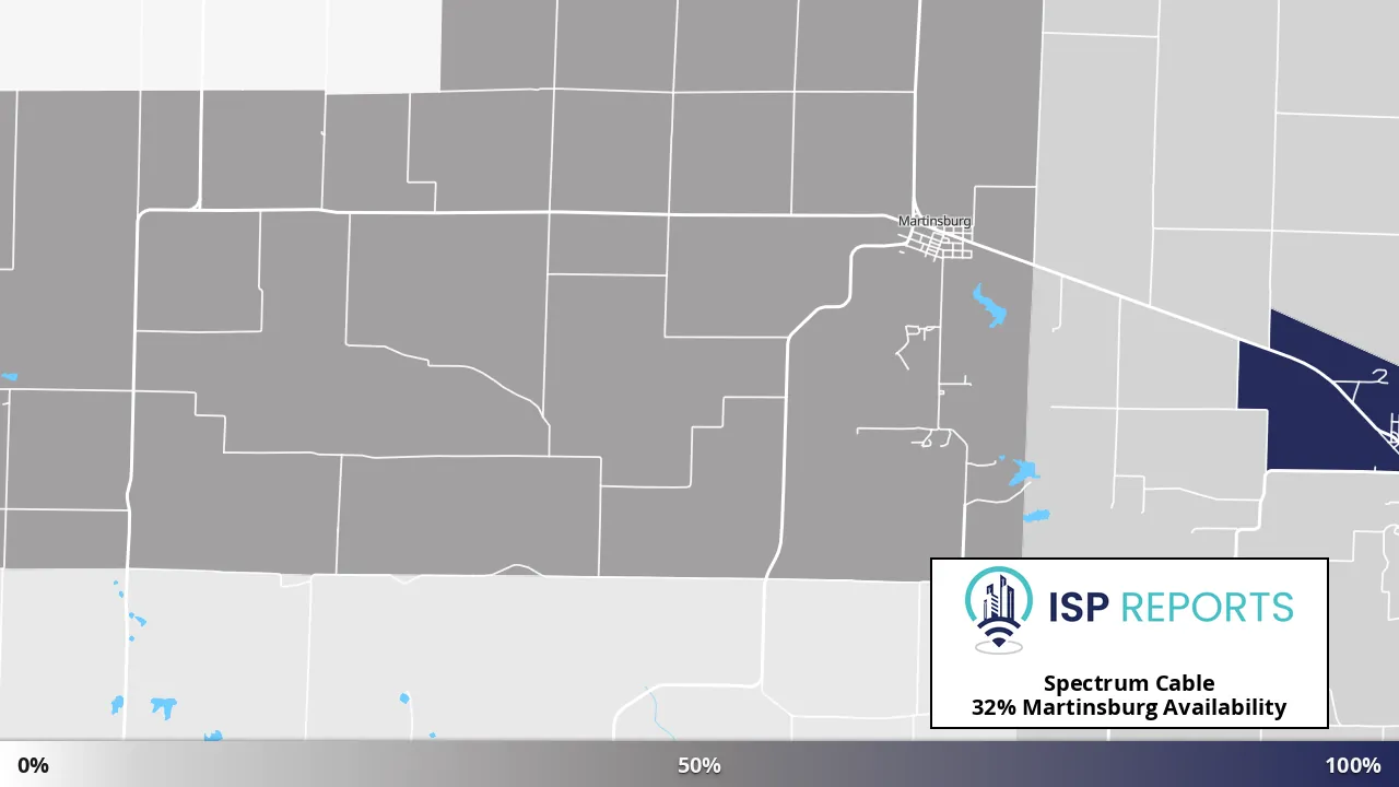 Martinsburg, MO map of internet availability