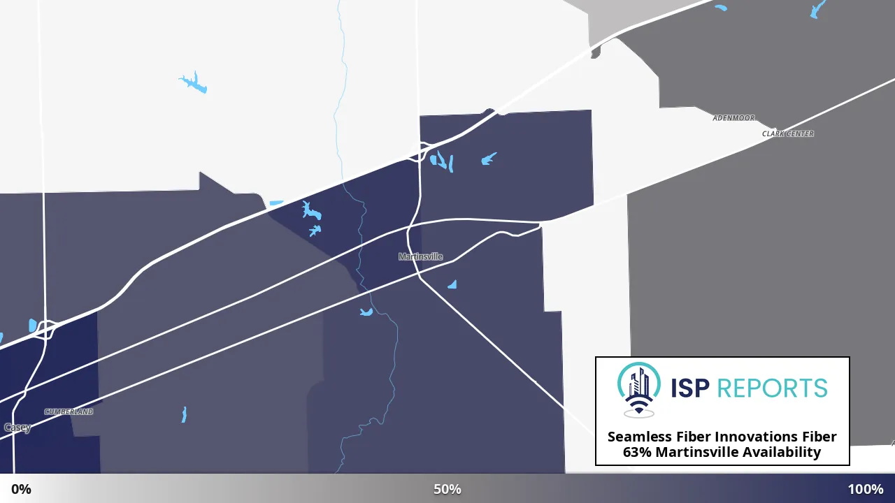 Martinsville, IL map of internet availability