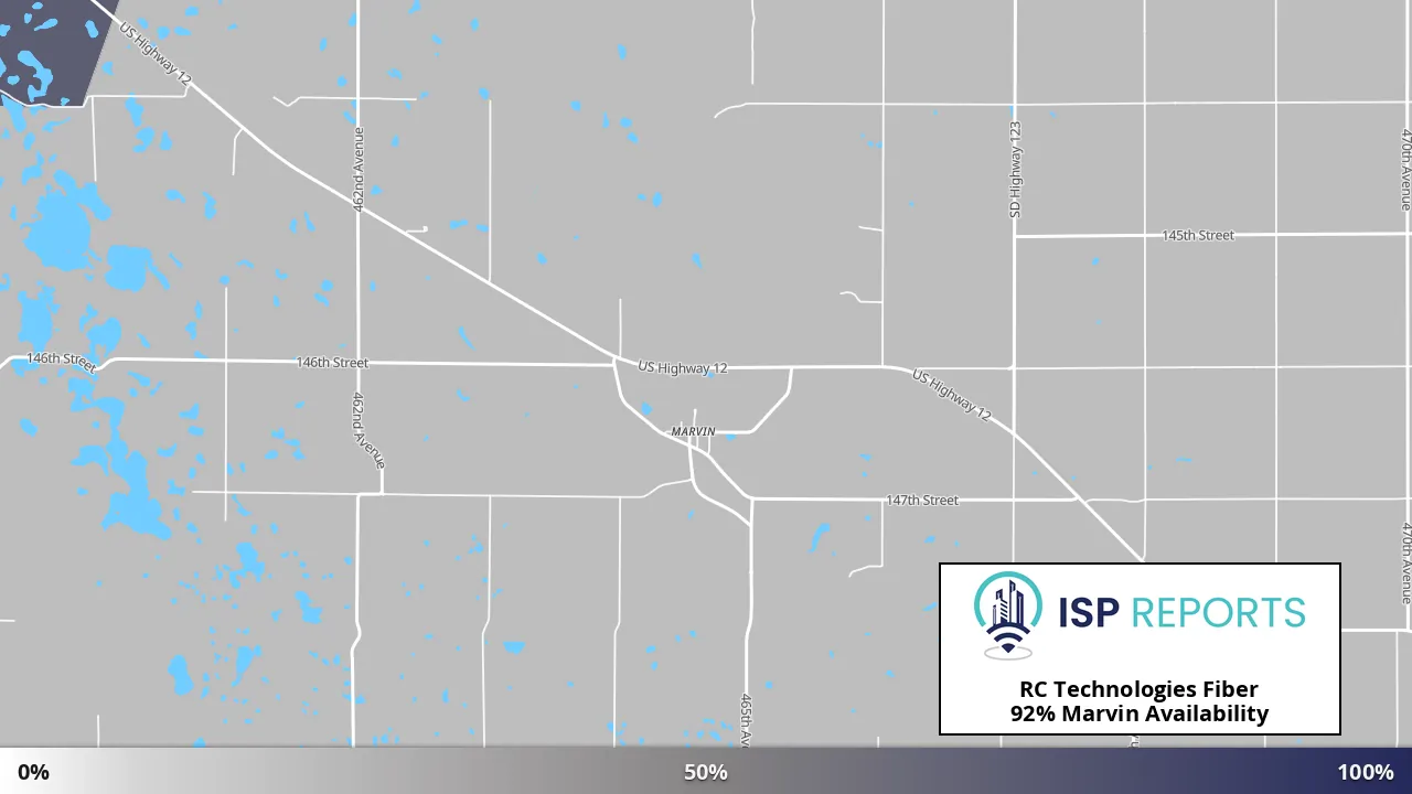 Marvin, SD map of internet availability