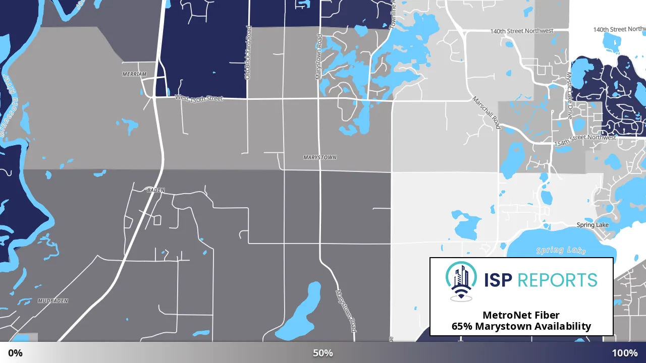 Marystown, MN map of internet availability