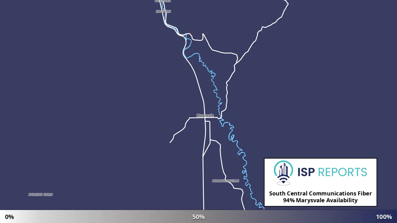 Marysvale, UT map of internet availability