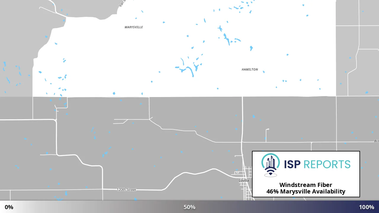 Marysville, IA map of internet availability