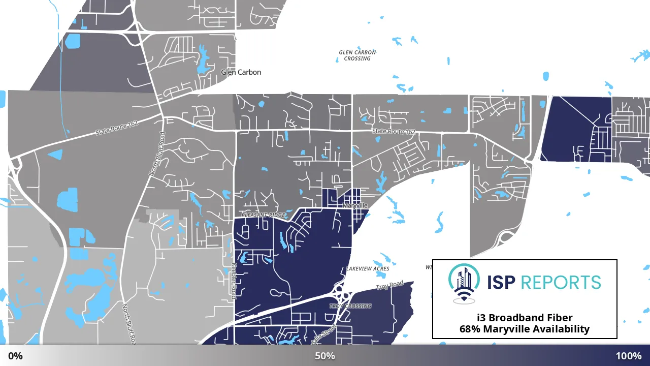 Maryville, IL map of internet availability