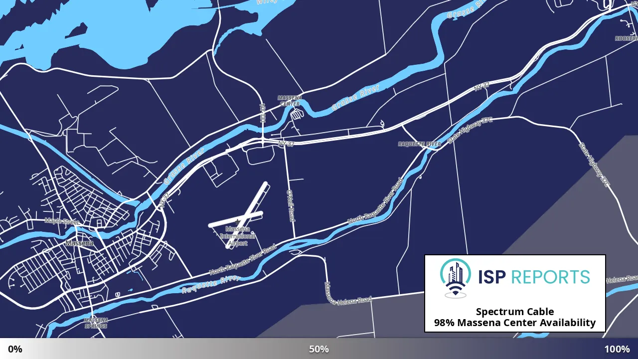 Massena Center, NY map of internet availability