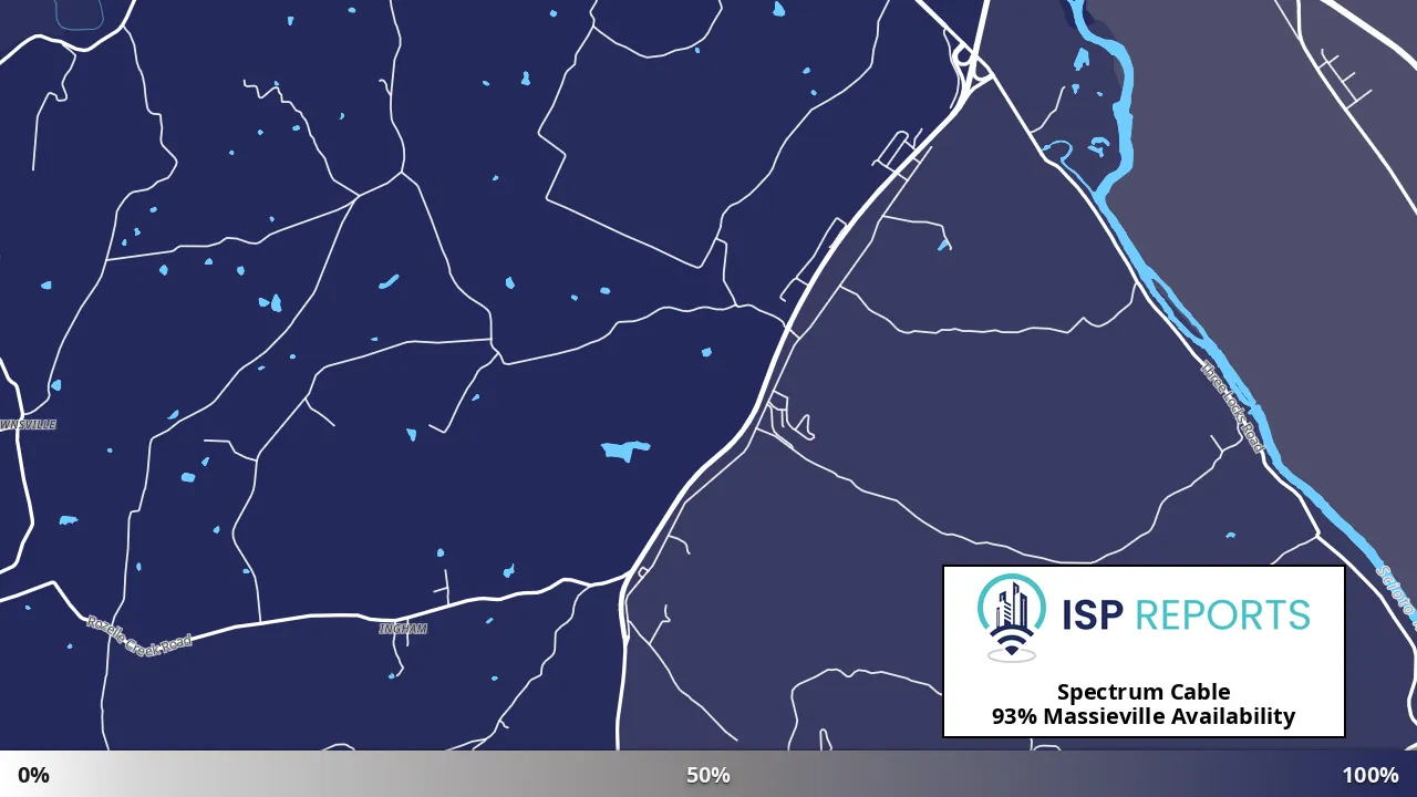 Massieville, OH map of internet availability