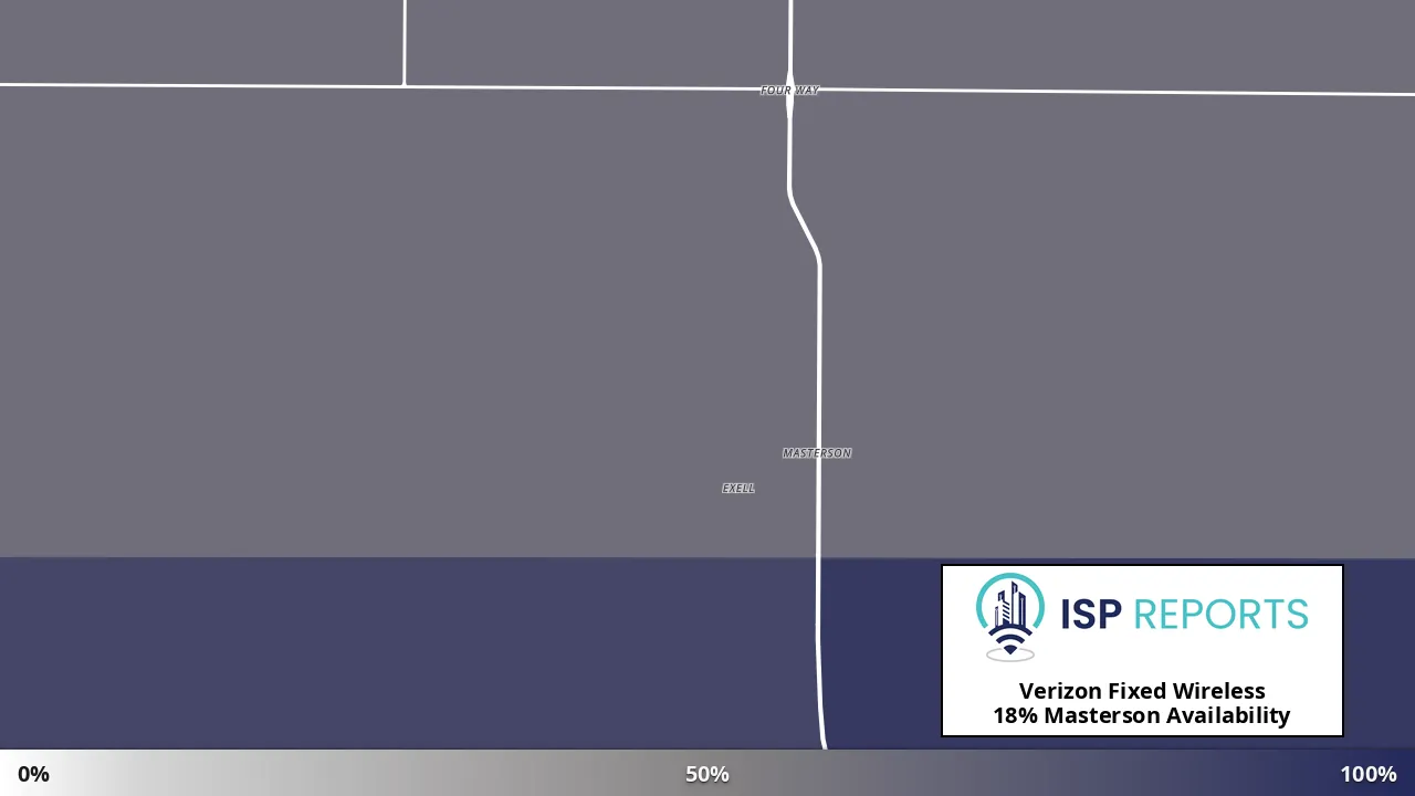 Masterson, TX map of internet availability