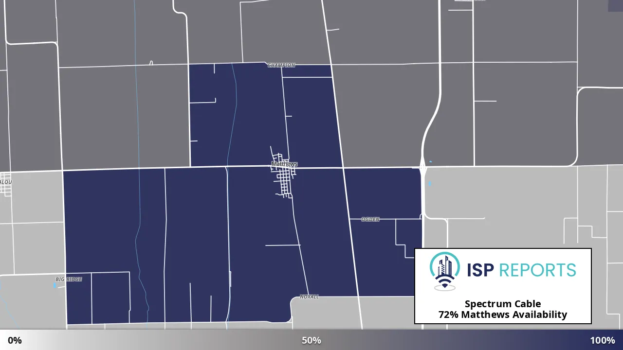 Matthews, MO map of internet availability