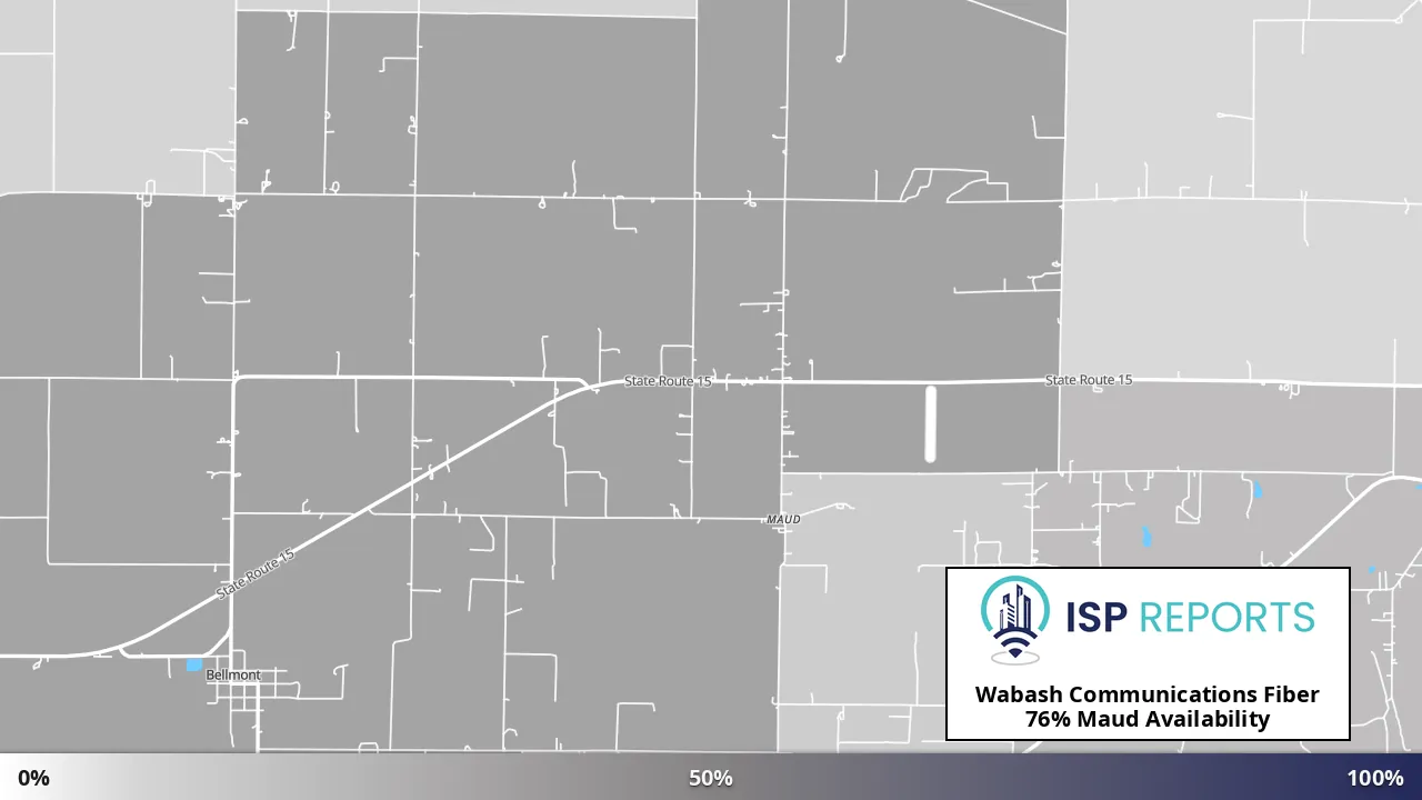 Maud, IL map of internet availability