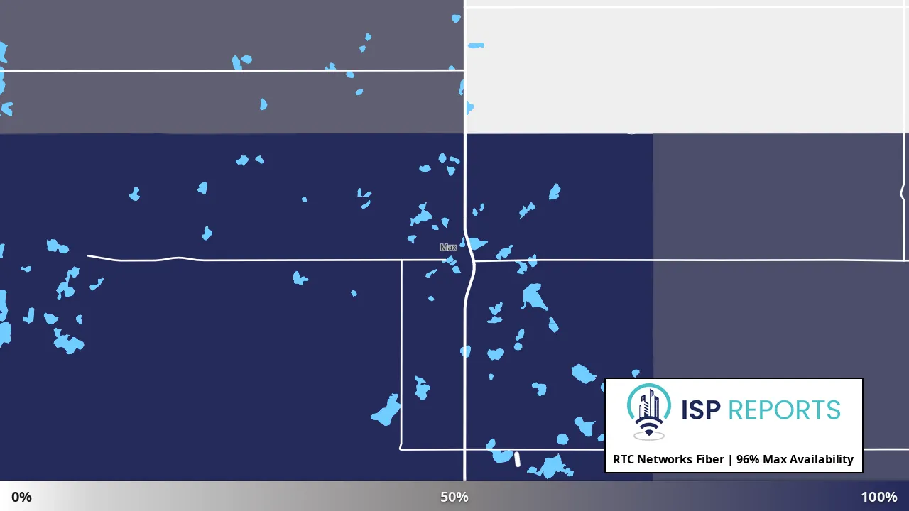 Max, ND map of internet availability