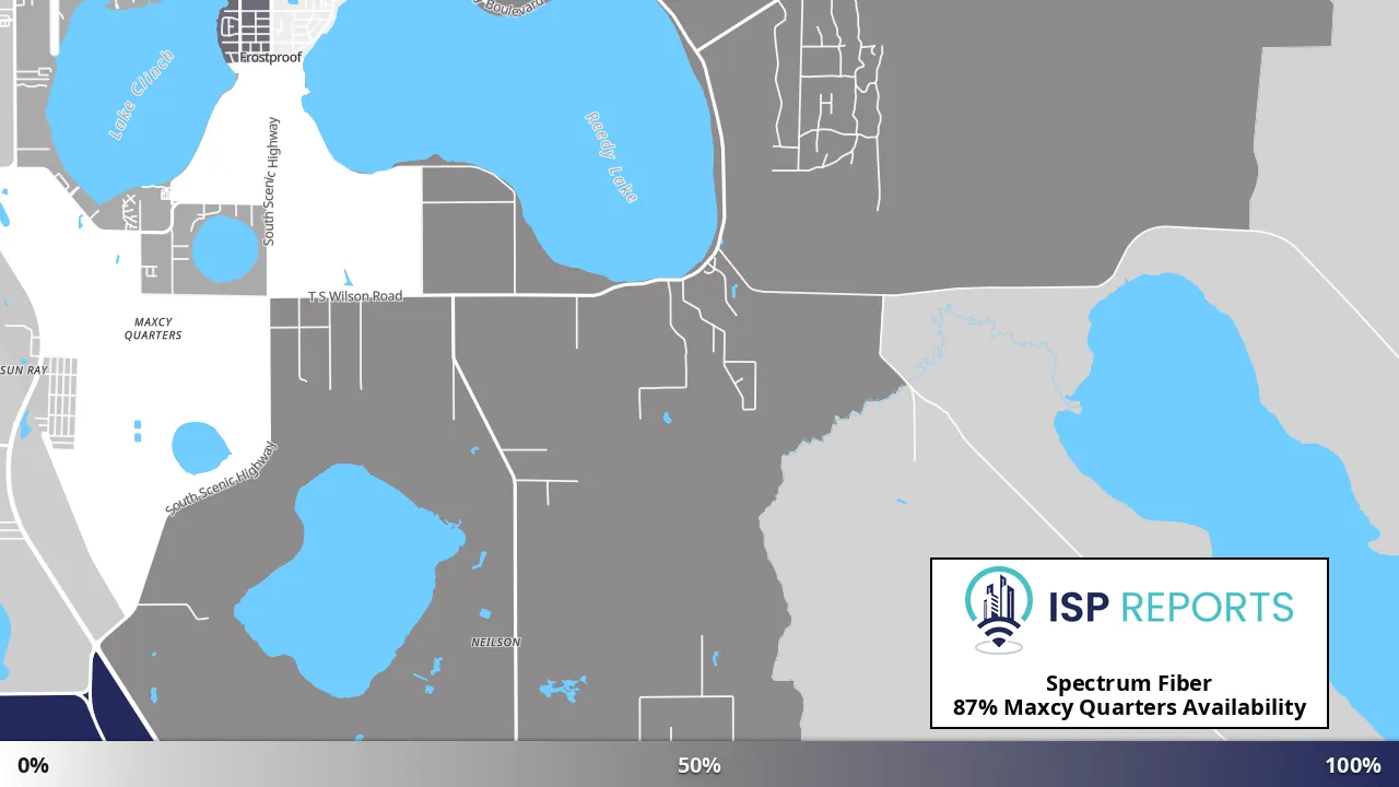 Maxcy Quarters, FL map of internet availability