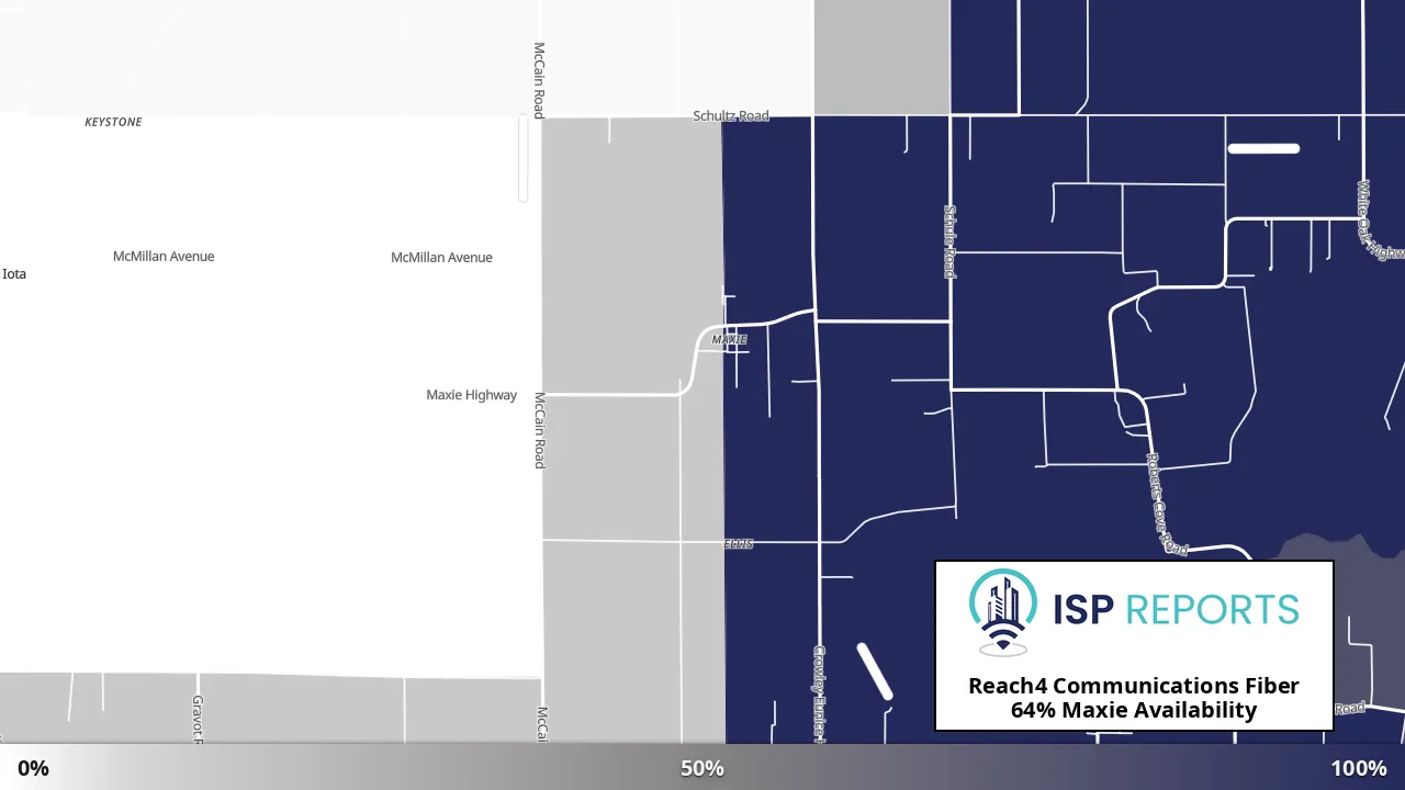 Maxie, LA map of internet availability