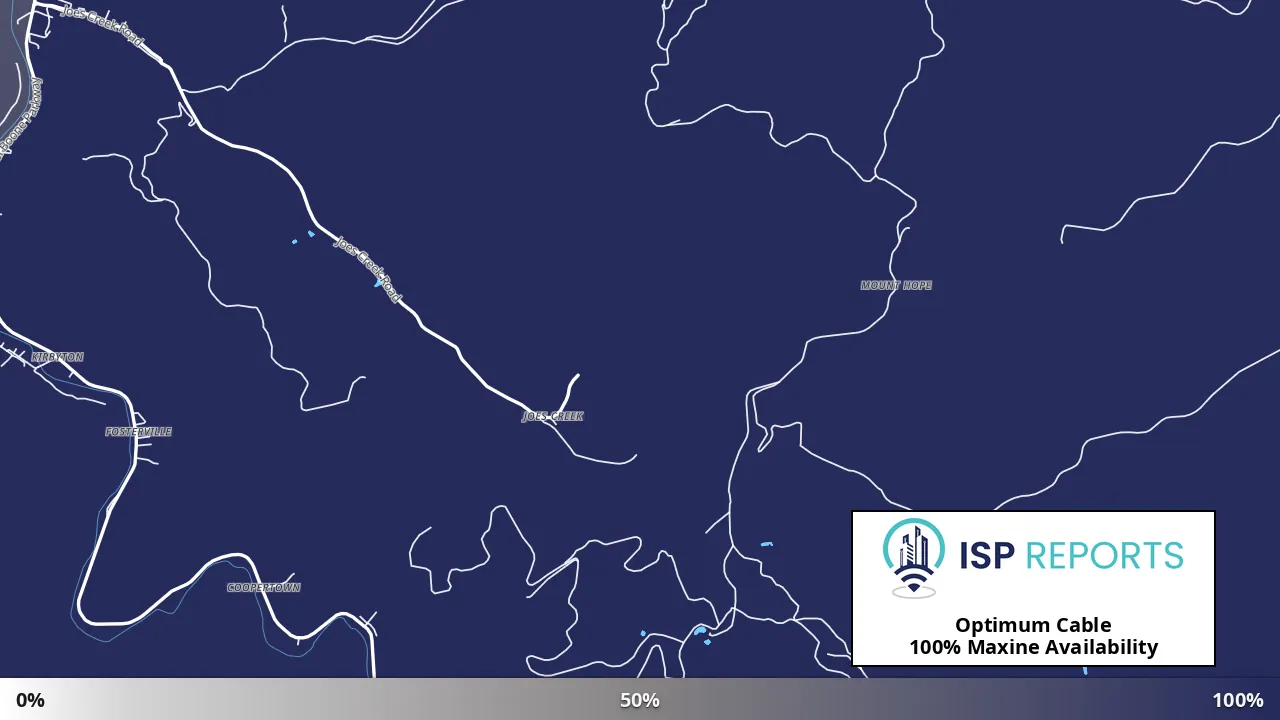 Maxine, WV map of internet availability