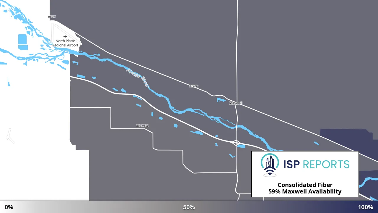 Maxwell, NE map of internet availability