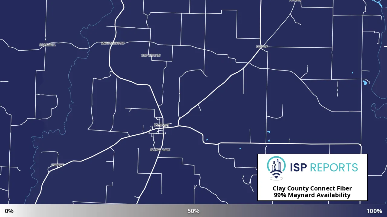 Maynard, AR map of internet availability
