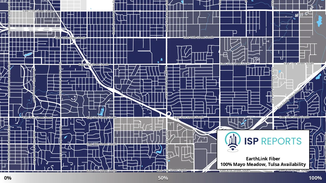 Mayo Meadow, Tulsa, OK map of internet availability