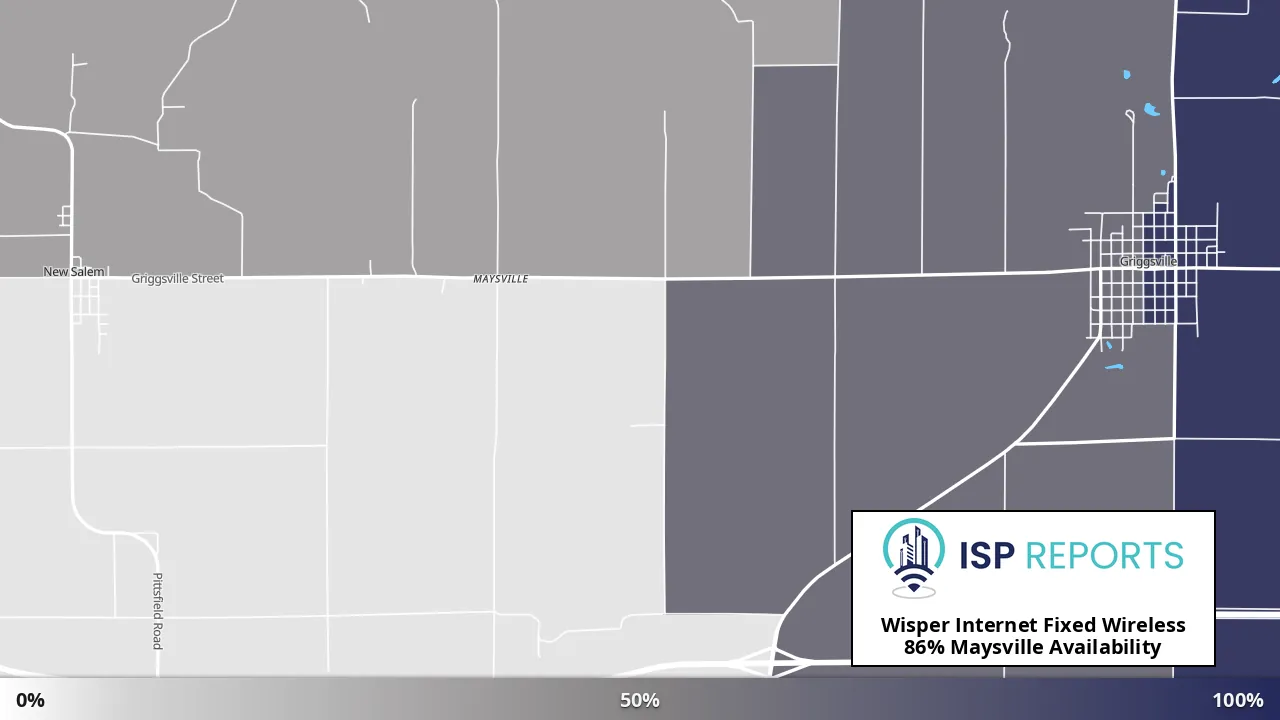 Maysville, IL map of internet availability