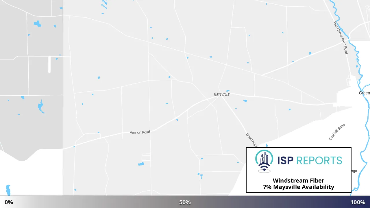 Maysville, PA map of internet availability