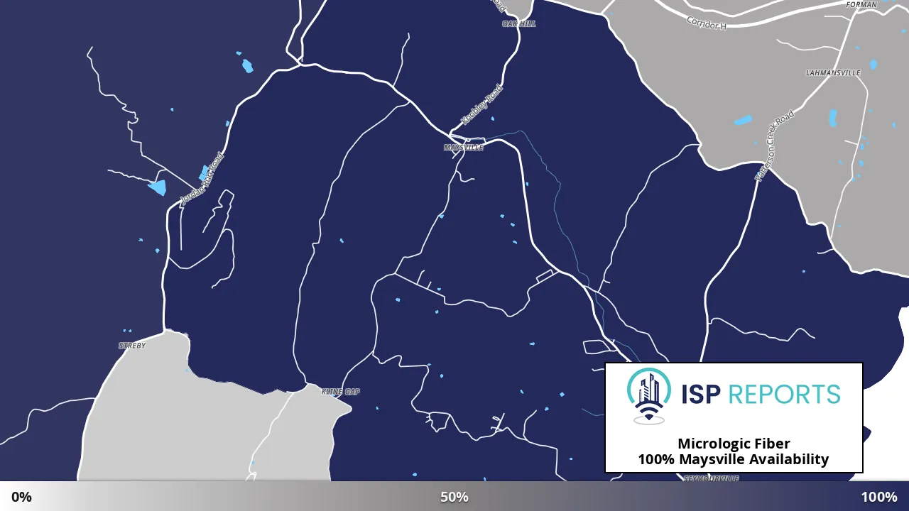 Maysville, WV map of internet availability