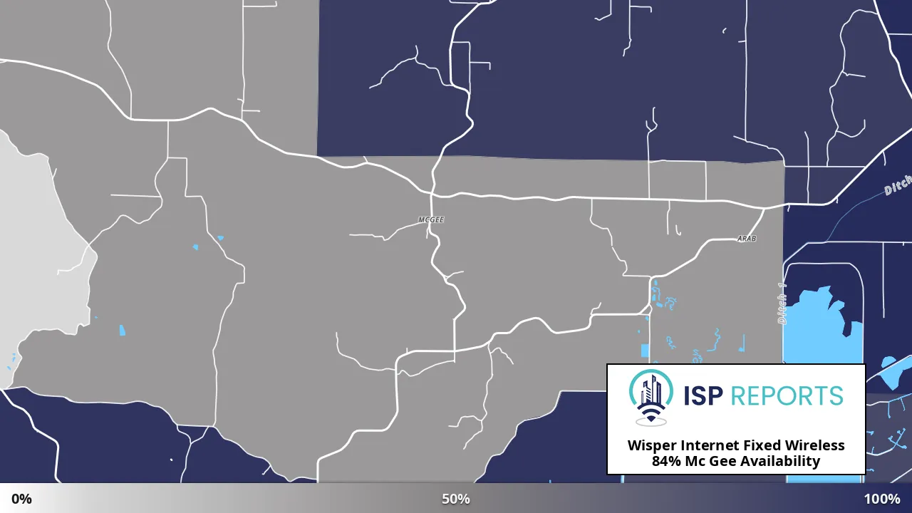 Mc Gee, MO map of internet availability