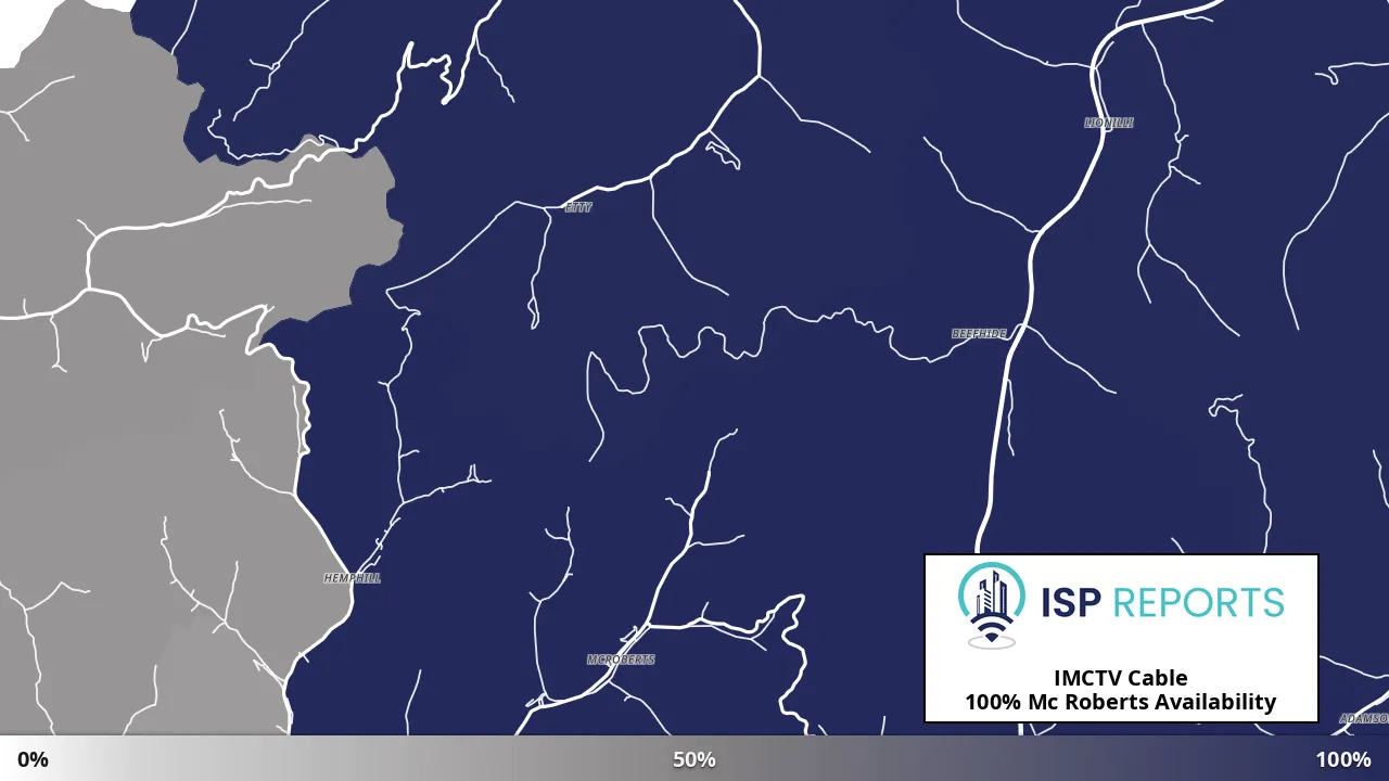 Mc Roberts, KY map of internet availability