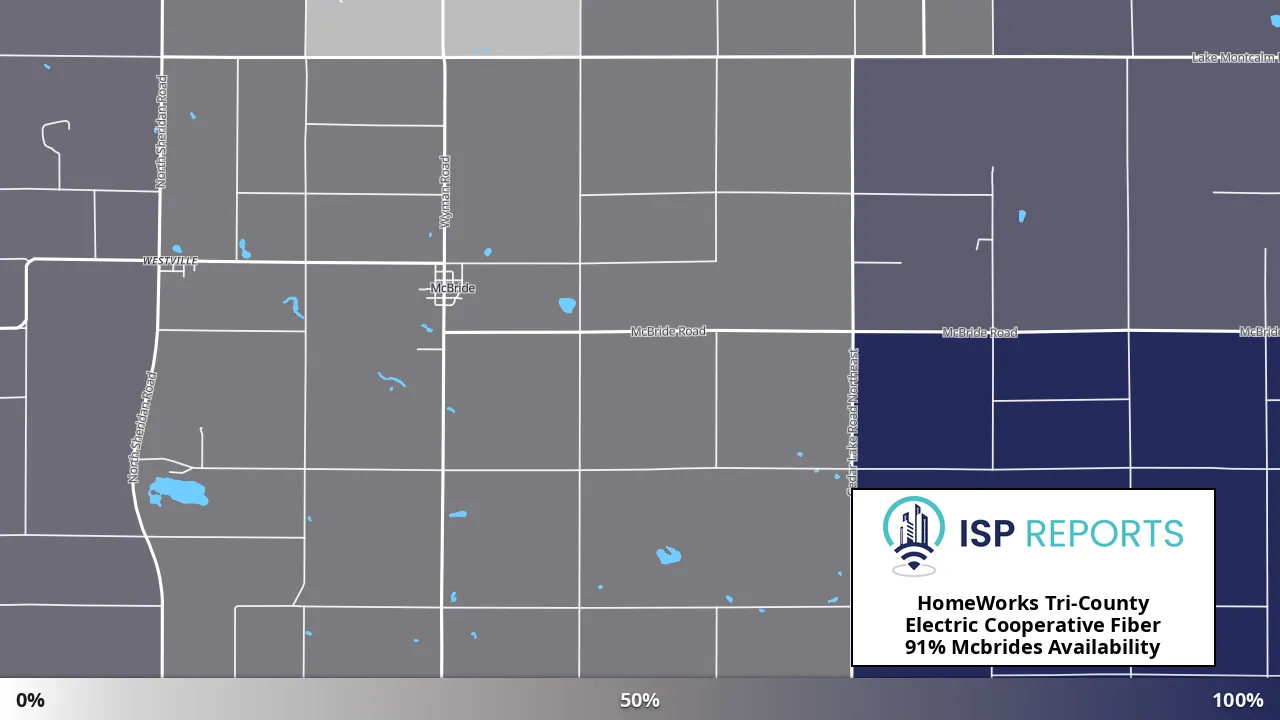 Mcbrides, MI map of internet availability