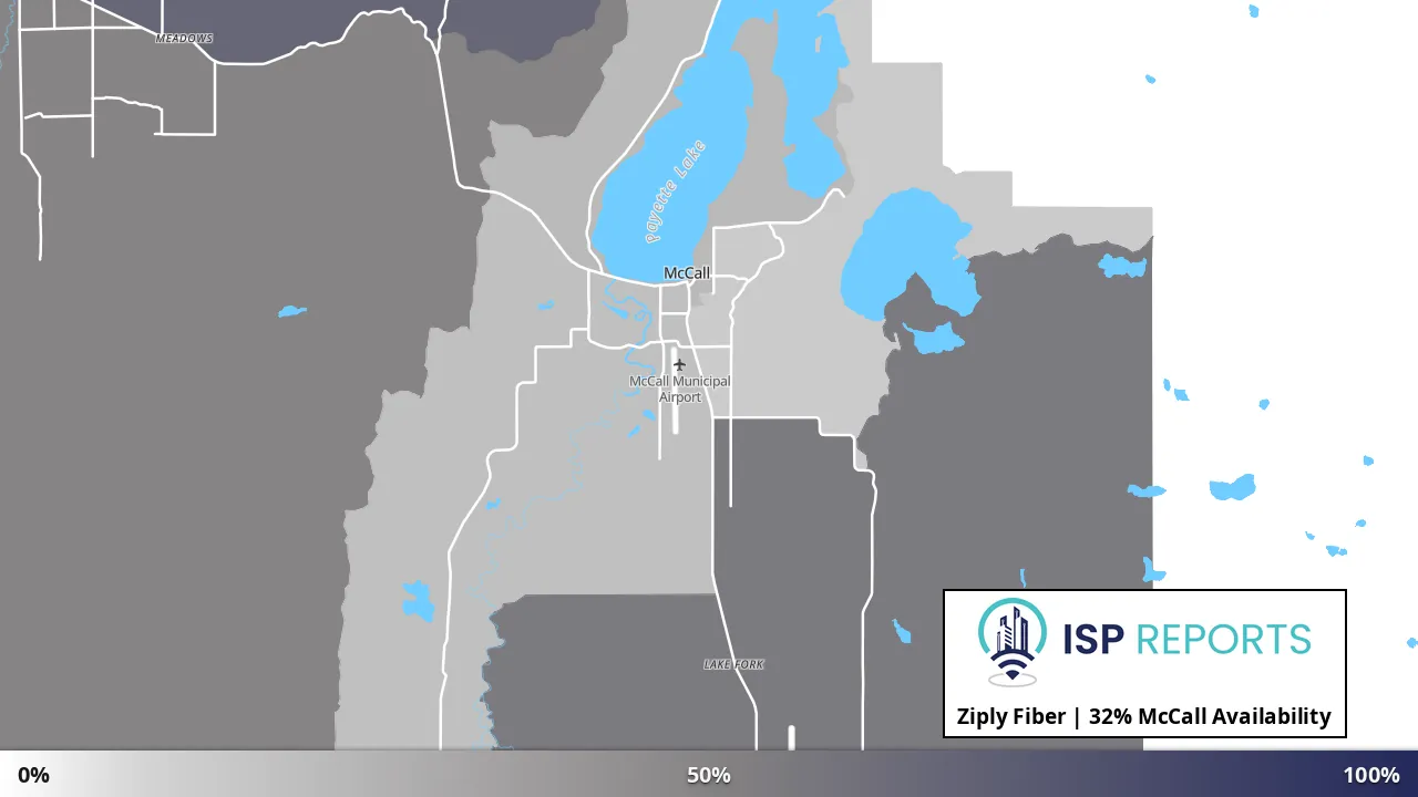 McCall, ID map of internet availability