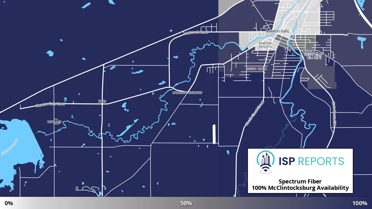 McClintocksburg, OH map of internet availability