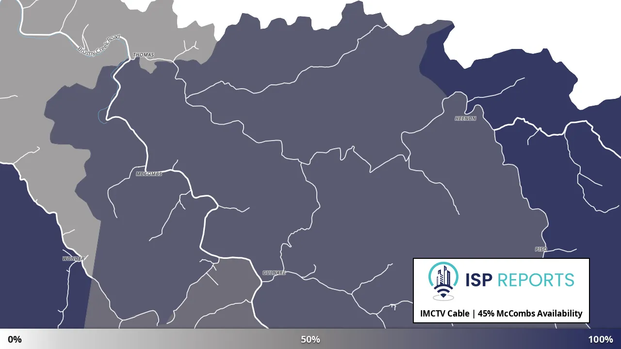 McCombs, KY map of internet availability