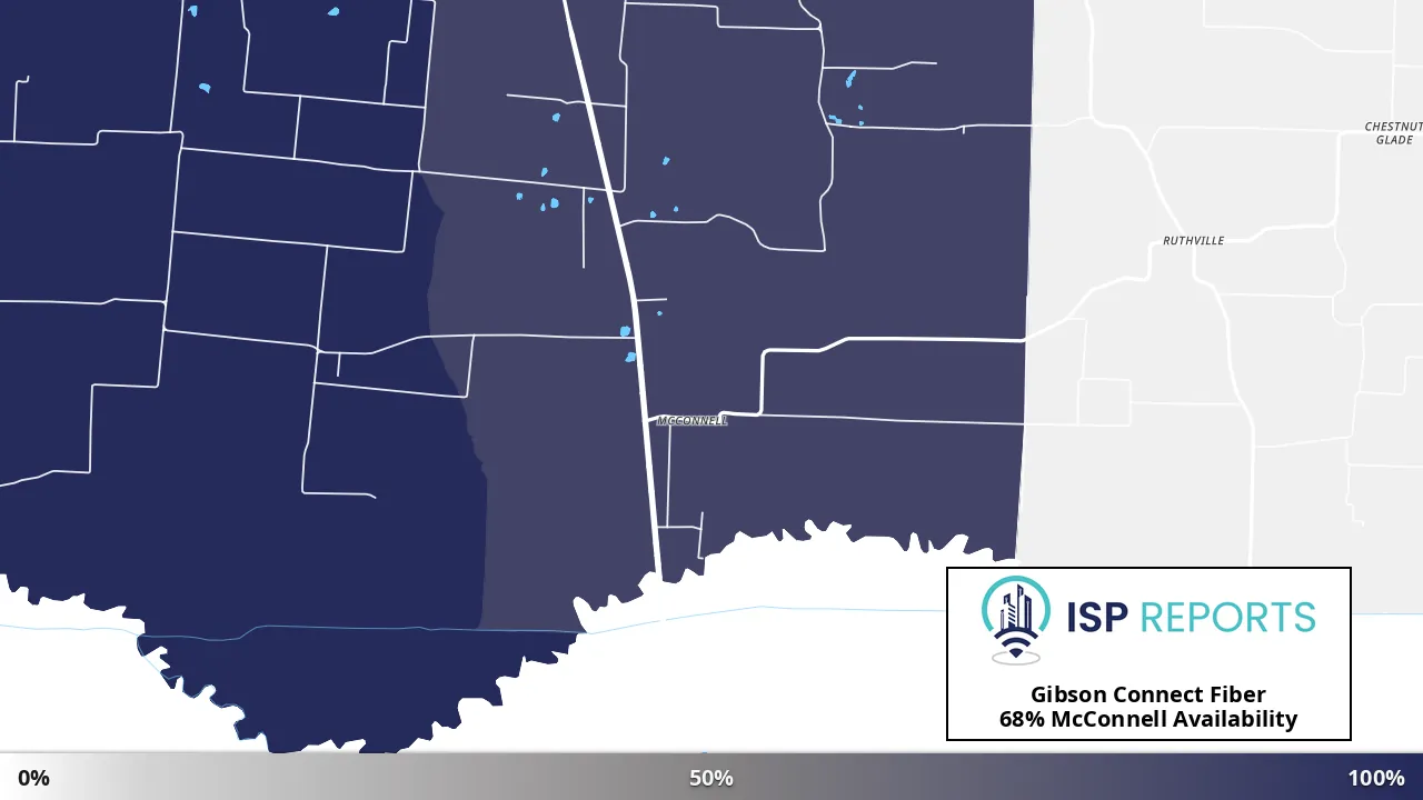 McConnell, TN map of internet availability
