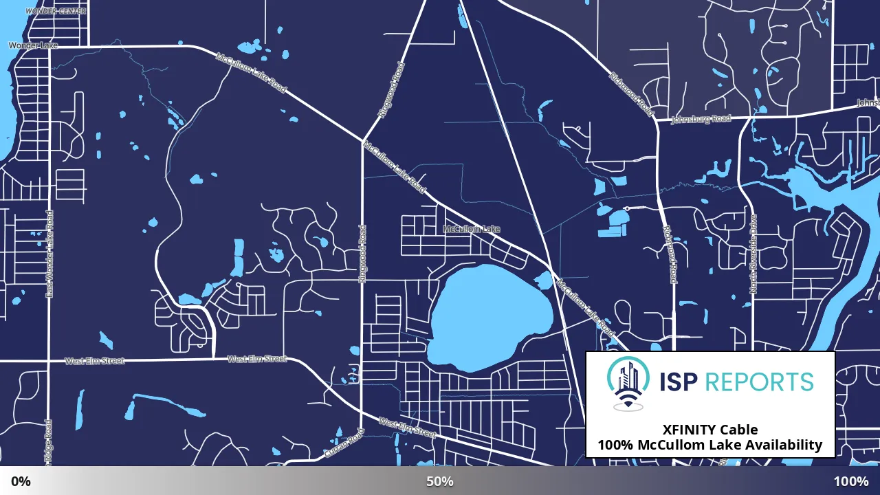 McCullom Lake, IL map of internet availability