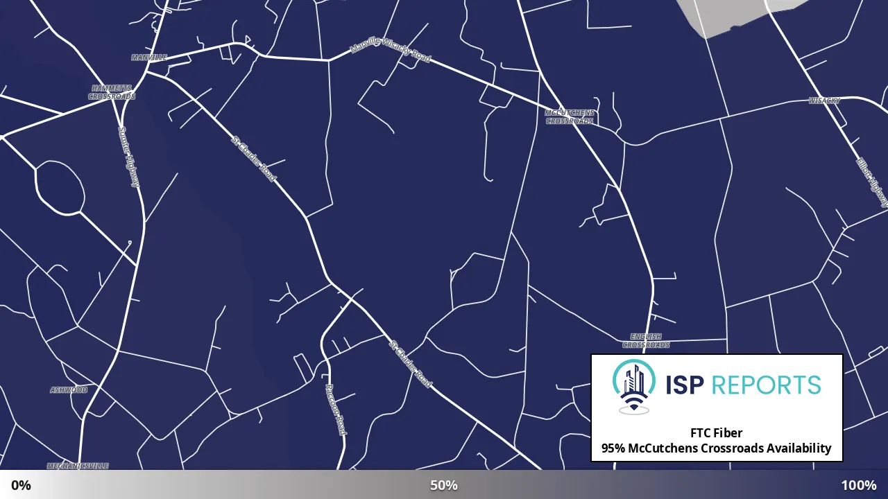 McCutchens Crossroads, SC map of internet availability