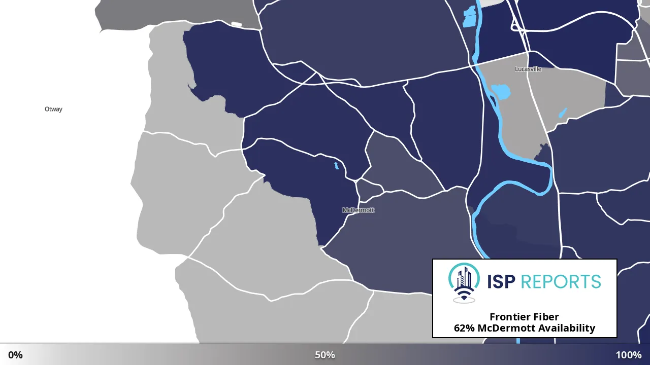 McDermott, OH map of internet availability