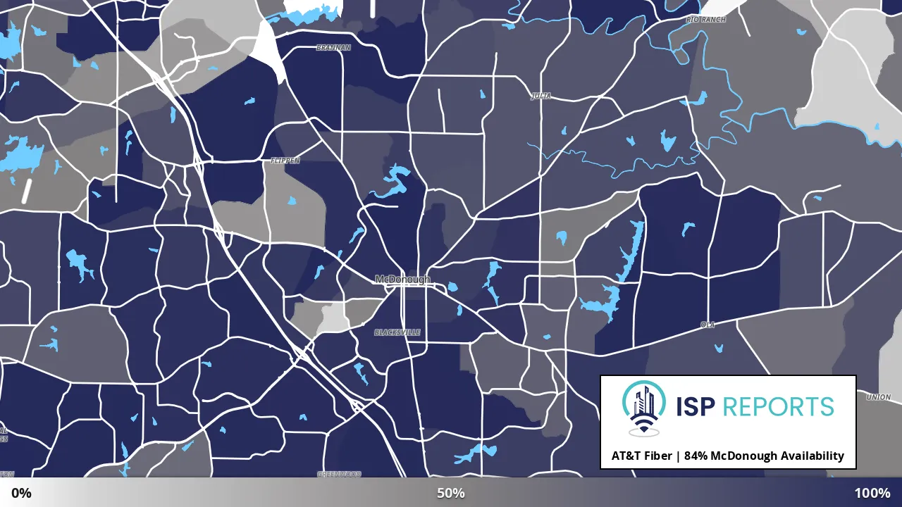 McDonough, GA map of internet availability