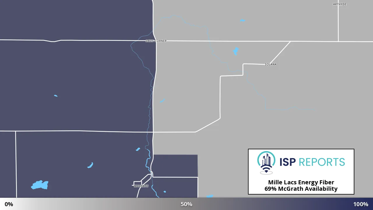 McGrath, MN map of internet availability