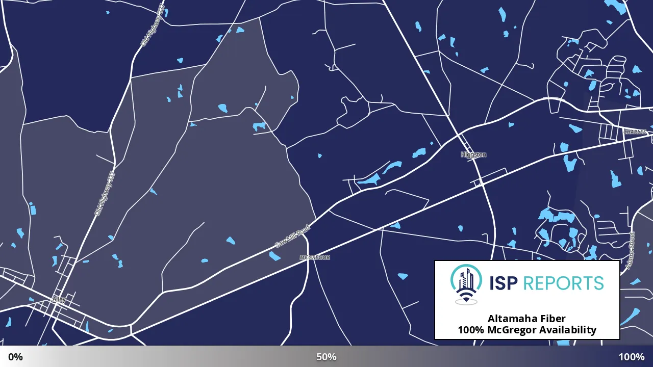 McGregor, GA map of internet availability