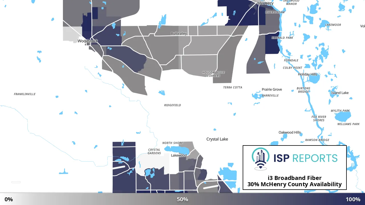 McHenry County, IL map of internet availability