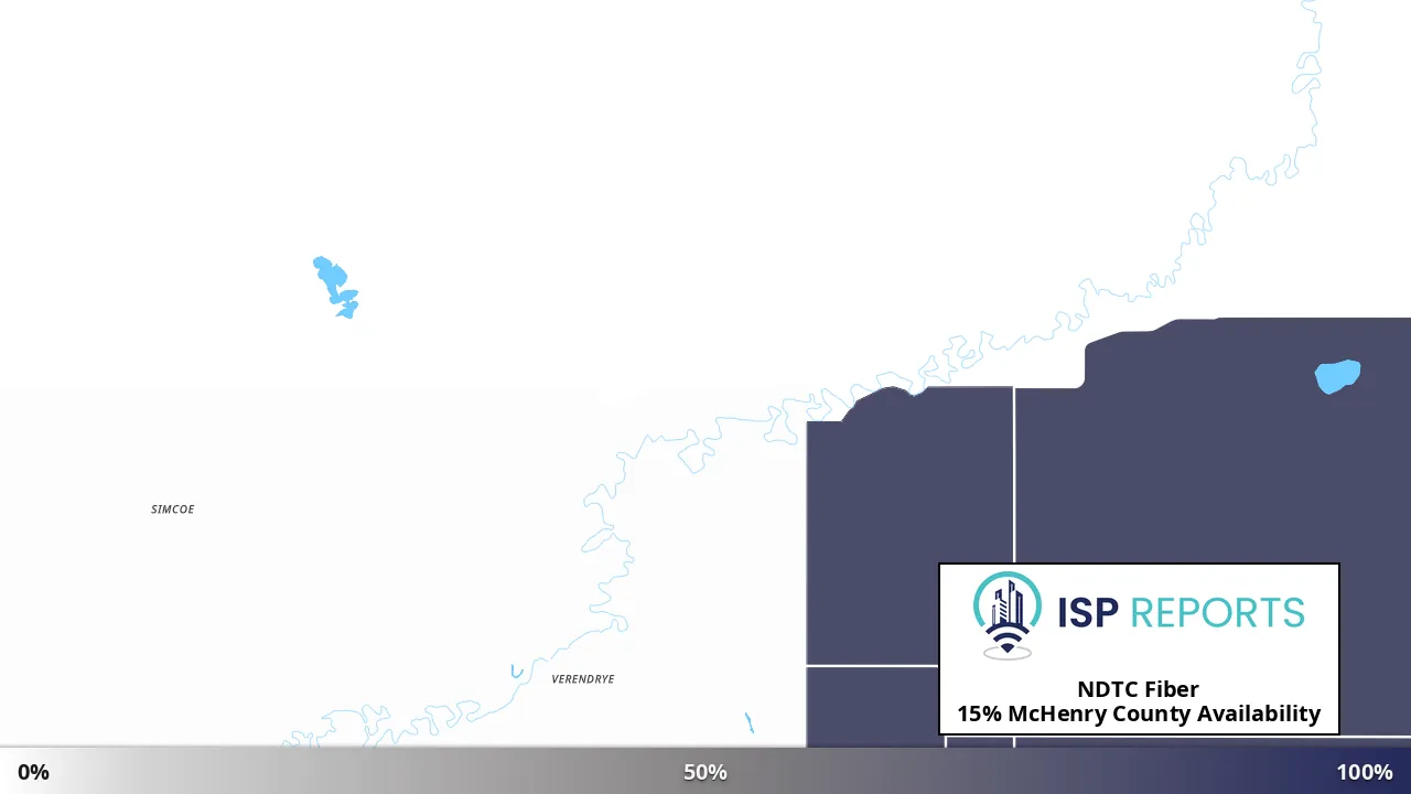 McHenry County, ND map of internet availability