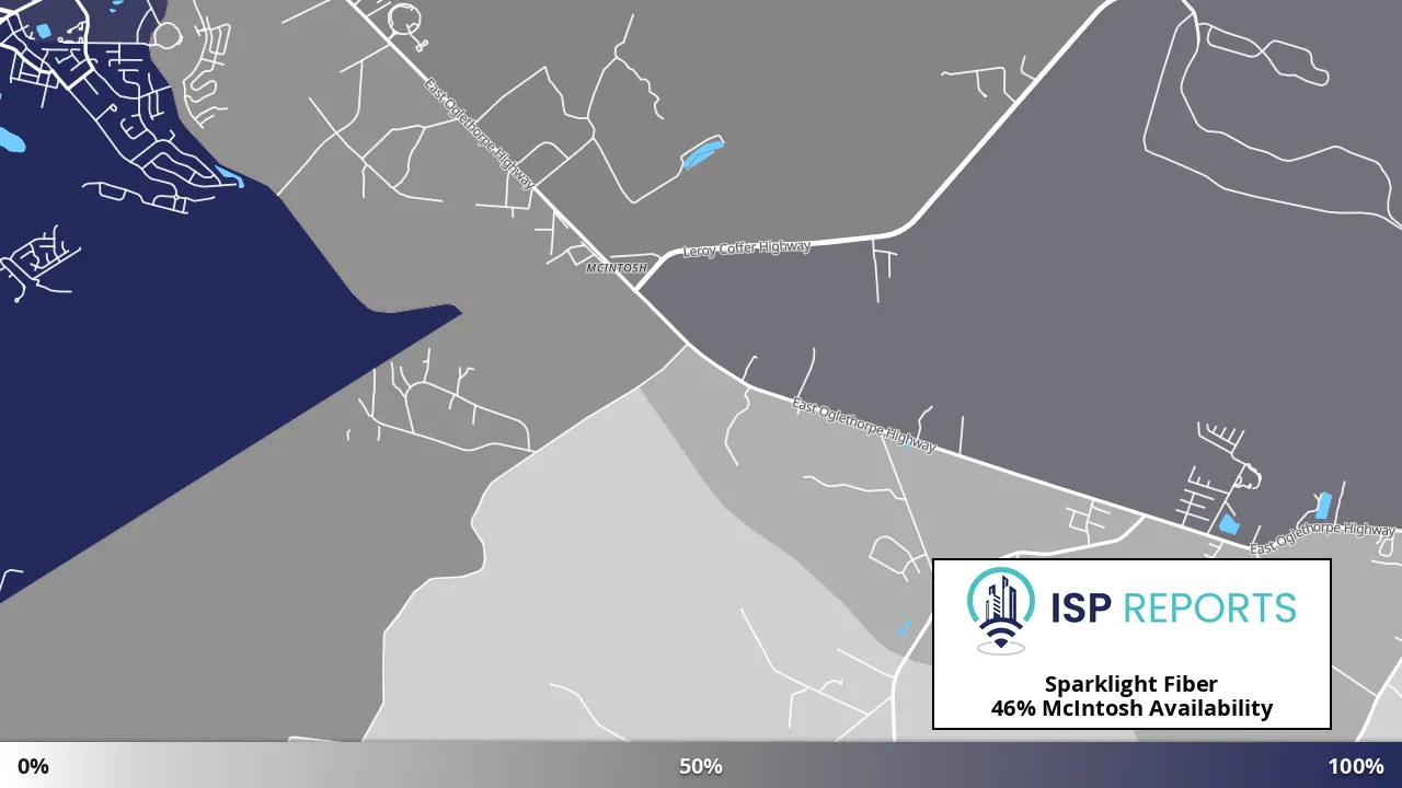 McIntosh, GA map of internet availability